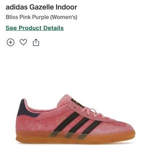 Bliss pink purple adidas gazelle